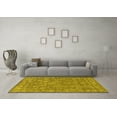 thumbnail image 3 of Ahgly Company Indoor Square Oriental Yellow Industrial Area Rugs, 3' Square, 3 of 4