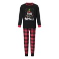 thumbnail image 3 of Conjunto de pijamas familiares a juego para Navidad 2025, camiseta de manga larga con estampado de letras y pantalones a cuadros, ropa de dormir para estar en casa, 3 of 3