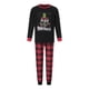 thumbnail image 3 of Conjunto de pijamas familiares a juego para Navidad 2025, camiseta de manga larga con estampado de letras y pantalones a cuadros, ropa de dormir para estar en casa, 3 of 3