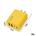 thumbnail image 4 of DEBGFS 2 in 1 Charger  120w Fast Charger Module with 2 Type-C/2 USB Ports and Cable  All in 1 Charging Adapter Wall Plug for Phone  Laptops  Tablet,yellow,freesize, 4 of 5