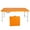 Orange, variant on 4FT Portable Folding Table, Fold-in-Half Utility Table with Height Adjustable, Heavy Duty Plastic Picnic Table with Carrying Handle for Indoor, Outdoor, Camping, Party, Garden, Orange