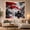 Maple Pavilion, variant on Red Bridge and East Asian Pavilion Tapestry Wall Hanging