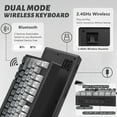 thumbnail image 2 of ATTACK SHARK M87 80% Wireless Gaming Keyboard,87 Keys TKL Mechanical Feeling SA PBT Keyboard, Bluetooth 5.0/2.4Ghz Dual Mode Pc Gaming Keyboards for Silent Office/Gaming(Moon night), 2 of 9