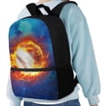 thumbnail image 4 of Uorisanigo Ice Fire Baseball School Backpack for Boys Girls 6-12 School bad for Preschool Kindergarten Elementary Boys and Girls with Adjustable Padded Straps Large Capacity, 4 of 6