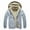 Grey, variant on Men's Fleece-Lined Zip Up Hoodie - Thick Hooded Jacket Winter Warm Athletic Sweatshirt Long Sleeve Zipper Pocket Coat