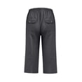 thumbnail image 6 of ABATAB Cotton Linen Pants for Women Wide Leg Lounge Cropped Trousers Drawstring Summer Beach Capri Trousers Outfits, 6 of 6