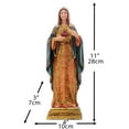 thumbnail image 2 of Virgin Mary Statue Sacred Heart Figure Resin Sculpture Savior Figurine Catholic Religious Gift Home Chapel Decoration 11.25 inch, 2 of 6