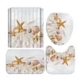 thumbnail image 1 of Christmas 3D Digital Printing Shower Curtain 4 Pieces For Home / Hotel / Party Decoration Style B, 1 of 9