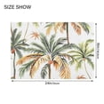 thumbnail image 3 of Toilet Rug Rectangle Bathroom Rugs Non-Slip Soft Plush Machine Washable Contour Bath Mat Palm Tree Leaf 24x16, 3 of 9