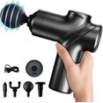 thumbnail image 1 of Pistola de masaje de tejido profundo, motor silencioso sin escobillas y pistola de masaje portátil con 4 cabezales intercambiables para alivio muscular profundo y relajación, regalo de, 1 of 9