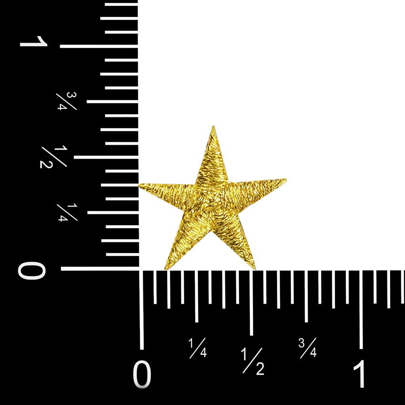  Gold Star Patch 5 Pieces Tiny Gold uKET Embroidery Star Patches  with Fine Metallic Thread. Iron on Backing 1.25 inches : Arts, Crafts &  Sewing