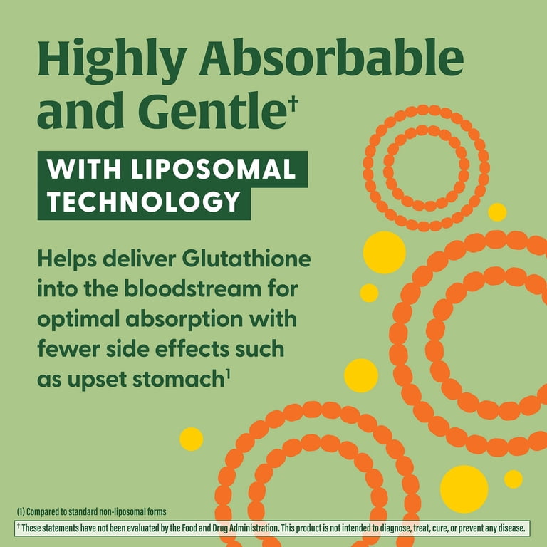 MegaFood High Absorption Liposomal Glutathione, Detox Support, 60 Capsules, 30 Servings