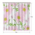 thumbnail image 3 of 72x72 Inch Fabric Shower Curtain Waterproof Polyester, Daisy Floral Print, 3 of 6
