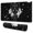 Black Gothic Cat, variant on Long Mouse Pads for Desk,Black Colorful Skull Bone Pattern Desk Mats on Top Of Desks, Desk Mouse Pad Extra Large with 3mm Non-Slip Base and Stitched Edge for Gaming,Office,Work,Home 31.5"x11.8"