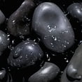 thumbnail image 5 of Chilfamy Pretty Shower Curtain with Hooks, Black Background Rocks Water Droplets Bathroom Decor, Chic Modern Style, 100% Polyester Fiber, Various Sizes 36x72, 5 of 7