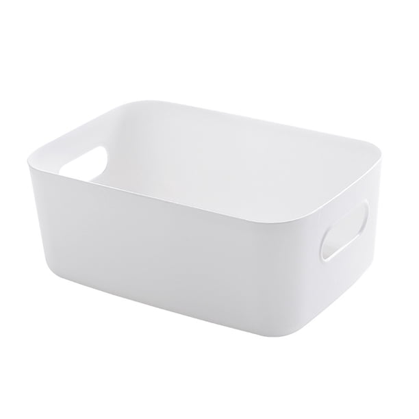 Organizador portátil de arte y manualidades depulgadas con asa, cajas de almacenamiento de plástico,Blanco