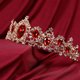 thumbnail image 5 of Tiara de cristal real Frcolor, diadema nupcial, accesorios para el cabello de novia (rojo), 5 of 7