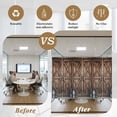 thumbnail image 5 of Retro Brown Door Window Privacy Film, Country Vintage Wooden Door Static Cling UV Sun Blocking Heat Control Window Tint Day and Night, Non-Adhesive One Way Windows Privacy Cover 17.7''x78.7'', 5 of 7