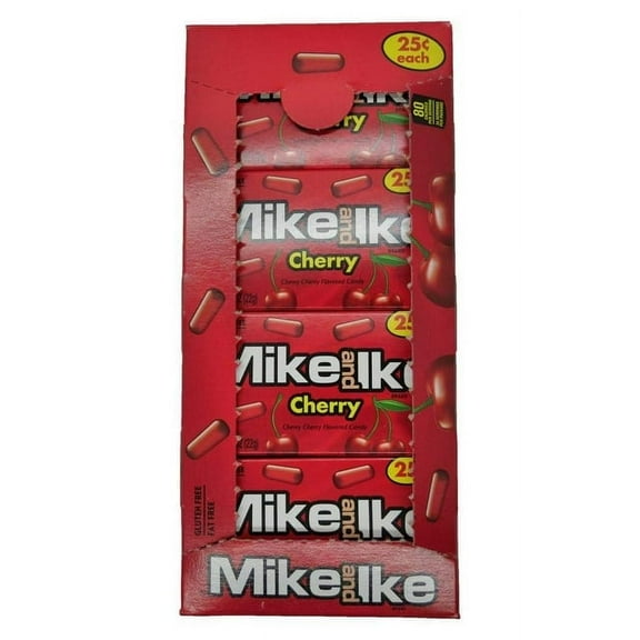 Mike and Ike Cherry Chewy Candies, 0.78 oz. (Pack of 24)