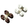 thumbnail image 2 of 6Pcs Invisible Folding Door Cross Hinge Plastic Invisible Concealed Hinge Brown, 2 of 8