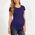 thumbnail image 6 of hoksml Women's Maternity Tops Short Sleeve Pleated T Shirts Casual Pregnancy Blouses for Daily Wear, 6 of 9