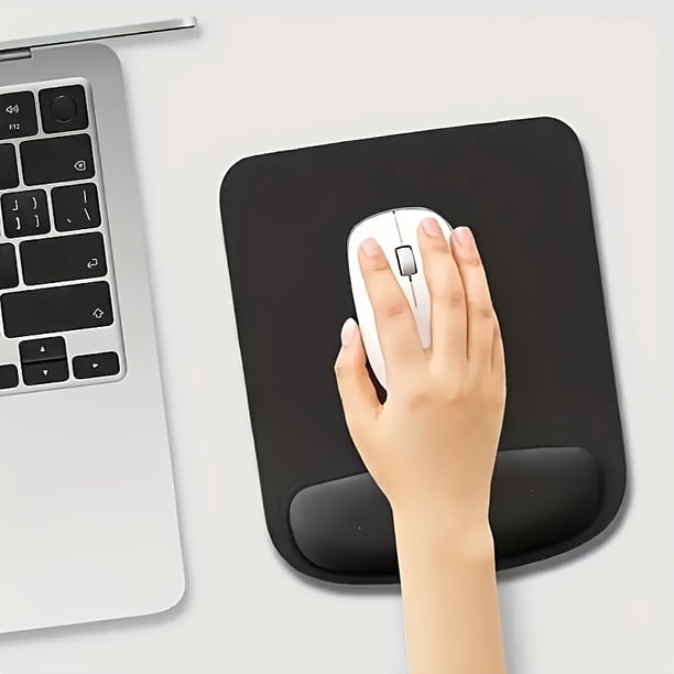Ergonomic EVA Mouse Pad with Wrist Support, NonSlip Base, Soft Cushioning Design for Comfort, Perfect for Work and Gaming, Black, Office Essentials Comfort Padding, Large Mouse Pad