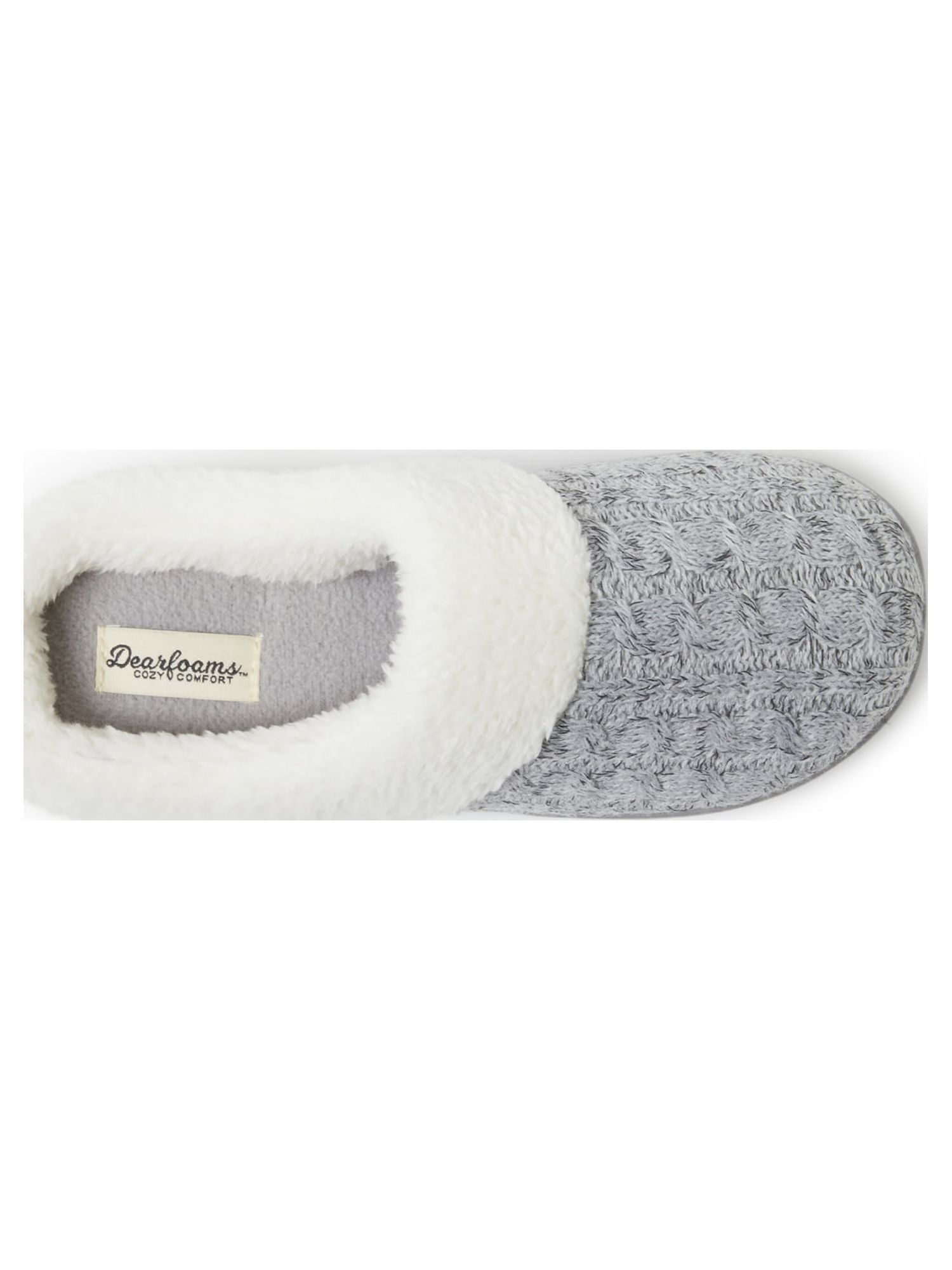 Dearfoams Cozy Comfort Women's Cable Knit Clog Slippers - Walmart.com