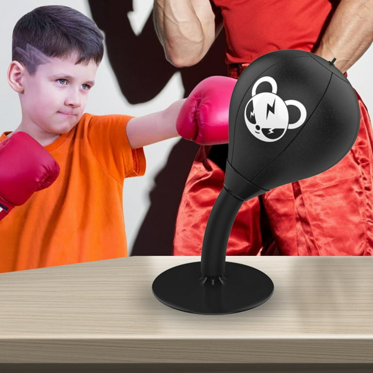 Mini Boxing Ball Mini Boxing Ball Faux Leather Black Anger Cushion for Children and Adults Bear