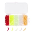thumbnail image 3 of Almencla 125Pcs Fishing Lure Maggot Grub Soft Lure Baits False Worms Beige with Storage, 3 of 8