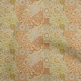 thumbnail image 1 of oneOone Cotton Cambric Orange Fabric Asian Mosaic Floral Fabric For Sewing Printed Craft Fabric By The Yard 42 Inch Wide, 1 of 4