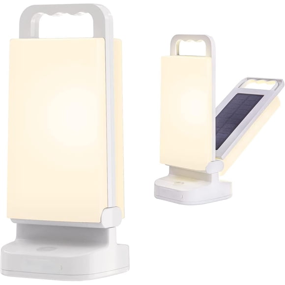 Linterna de camping Lepwings Solar, 4400 mAh, recargable, 2 en 1