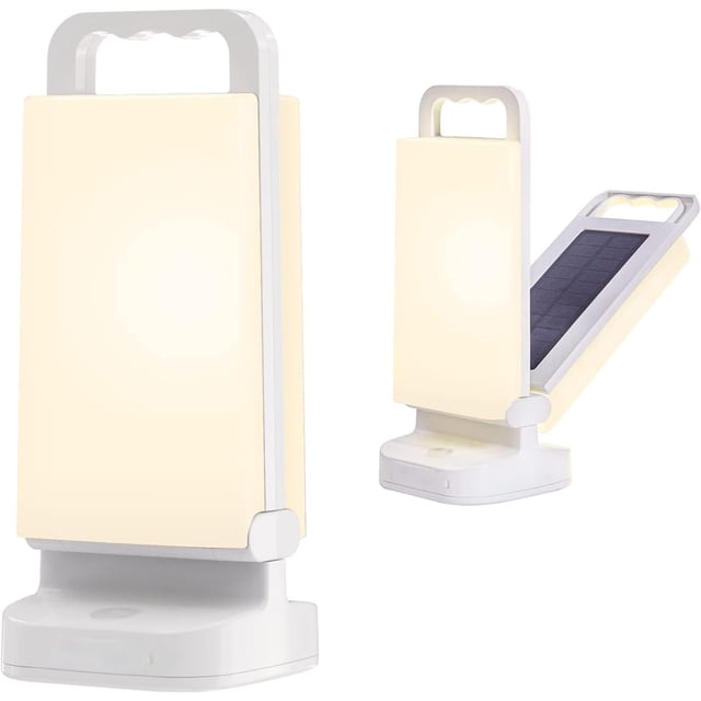 Linterna de camping Lepwings Solar, 4400 mAh, recargable, 2 en 1