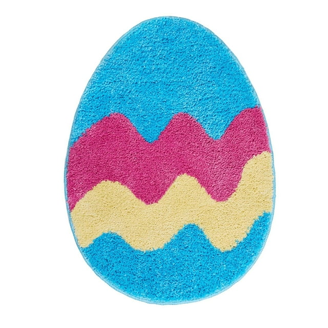TIELUTT Easter Rabbit Bunny Eggshell Shaped Bunny Rug 21X29"/19X25'' Non Washable Welcome Door Mat Cute Blanket Hand Knitted Blanket Blanket Throws under 20 Small Area Rug Winter Throw Blanket