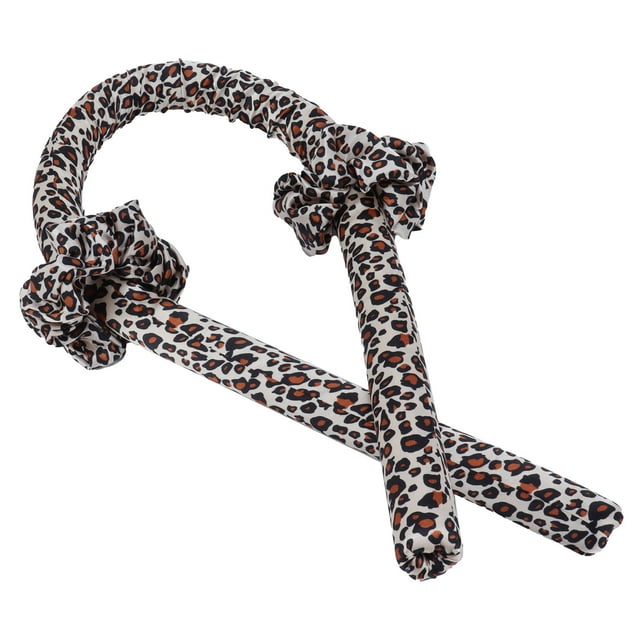 Heatless Curling Rod, Heatless No Heat Hair Curler Fabric For Banquets For Birthday Parties For Daily Wear Leopard Print