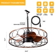 thumbnail image 6 of Chords Attic 24" 5-Blade Outdoor/Indoor Reversible Smart Ceiling Fan with LED Lights and Remote Control Included, 6 of 14