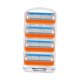 thumbnail image 5 of 4 Uds recambios de cuchillas de afeitar piezas de repuesto cartuchos de afeitadora de repuesto recargables Naranja, 5 of 8
