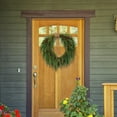 thumbnail image 5 of Festive Front Door Wreath with Elegant Bow for Seasonal Greetings and Holiday, 5 of 6