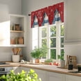 thumbnail image 3 of Let it Valances for Windows, 60 x 18in, Snow Christmas Snowman Snowflake Red Rod Pocket Kitchen Valance Curtain Light Filtering Window Treatments for Living Room Bedroom, 1 Panel, 3 of 7