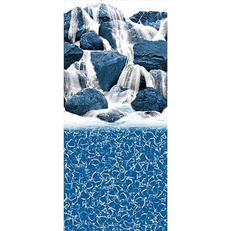 Round Overlap Waterfall 21-Foot Round Waterfall Overlap Above Ground Swimming Pool Liner - 48-or-52-Inch Wall Height - 25 Gauge ()