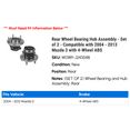 thumbnail image 2 of Rear Wheel Bearing Hub Assembly - Set of 2 - Compatible with 2004 - 2013 Mazda 3 with 4-Wheel ABS 2005 2006 2007 2008 2009 2010 2011 2012, 2 of 2