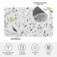 thumbnail image 4 of Gray Leaf Doormat Outdoor Entrance 18"x30", Modern Botanical Foliage Plant Country Pastoral Absorb Moisture Dirt Door Mats, Non-Slip Rubber Backing Floor Mats Indoor, Low-Profile Front Door Rugs, 4 of 9