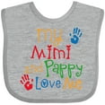 thumbnail image 3 of Inktastic Mimi and Pappy Love Me Boys or Girls Baby Bib, 3 of 4