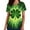 E, variant on Women's St. Patrick's Day Scrub Top Plus Size V-Neck Short Sleeve Scrub Top Printed Workwear Nurse Uniform,M,B