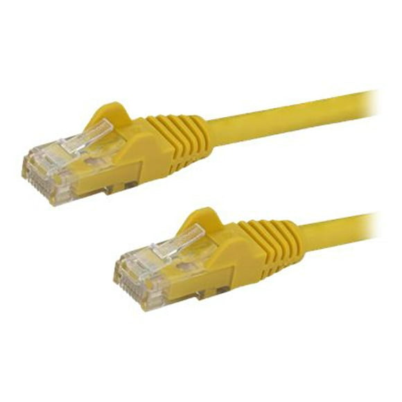 StarTech.com 100ft CAT6 Ethernet Cable, 10 Gigabit Snagless RJ45 650MHz 100W PoE Patch Cord, CAT 6 10GbE UTP Network Cable w/Strain Relief, Yellow, Fluke Tested/Wiring is UL Certified/TIA - Category 6 - 24AWG (N6PATCH100YL) - Patch cable - RJ-45 (M) to RJ-45 (M) - 100 ft - UTP - CAT 6 - snagless - yellow