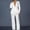 White plus size two piece set a1, variant on Women Plus Size 2 Piece Set V Neck Long Sleeve Blazer Wide Leg Pants Solid Elegant Party Work Loose Two Piece Outfits for Women Curvy Office Wear Matching Suits, Black 3XL