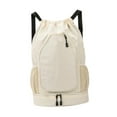 thumbnail image 3 of koolsoo Badminton Racket Bag Decor Basketball Bag for Camping Gym Outdoor Activities Beige White, 3 of 9