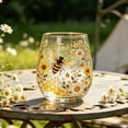 thumbnail image 4 of Floral Hummingbird Gold Trim Tumbler, Elegant Stemless Glass, Art Hand-Painted Stemless Glass, Stylish Drinking Cup for Tea (-selling Collection), 4 of 5