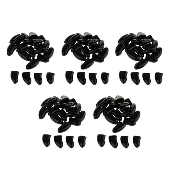 Tapas de uñas de gato 100pcs / Cubierta de gato / Garra de pata / de uñas de plástico para mascotas Negro XL Salvador Tapones de uñas para gatos