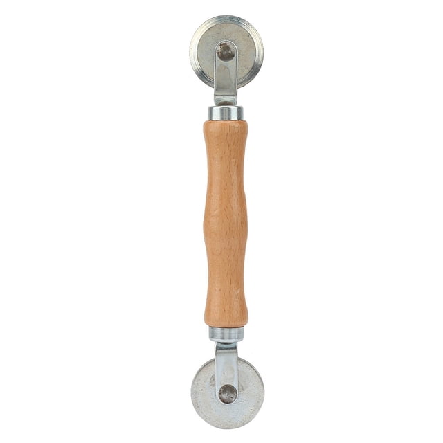 Punción de puntada de tubo de rodillo, mango de madera Herramienta de perforación de rueda de aleación de aluminio Herramienta de rodamiento de rodillos de madera Rendimiento lleno de energía