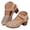 Beige, variant on Stylago Chunky Heel Sandals for Women Flower Hollow Out Closed Toe Dress Shoes Ladies Low Block Summer Party Heels Beige Size 8
